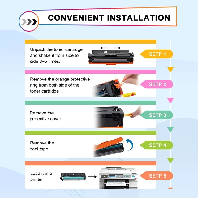 Alt view image 6 of 7 - 414A Black Toner Cartridges W2020A for Color Pro MFP M479fdw, M479fdn, M454dw, M454dn Series(2 Pack, Black)