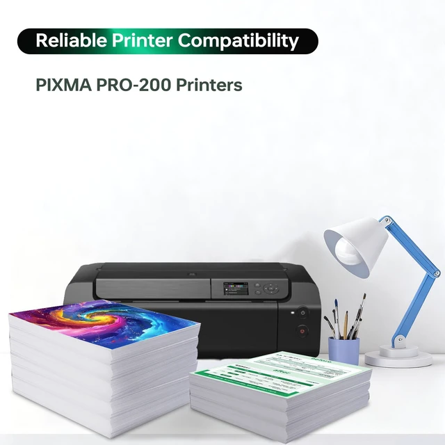 Alt view image 2 of 7 - CLI-65 Ink Cartridges High Yield Compatible for PIXMA PRO-200 Printers CLI 65 Ink Cartridges Combo Pack (8 Pack, 1BK 1GY 1LGY 1C 1PC 1M 1PM 1Y)