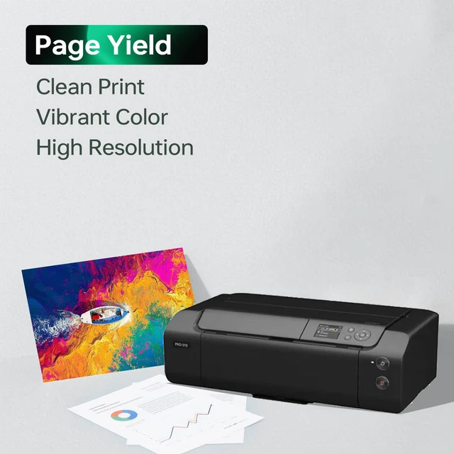 Alt view image 4 of 7 - CLI-65 Ink Cartridges High Yield Compatible for PIXMA PRO-200 Printers CLI 65 Ink Cartridges Combo Pack (8 Pack, 1BK 1GY 1LGY 1C 1PC 1M 1PM 1Y)