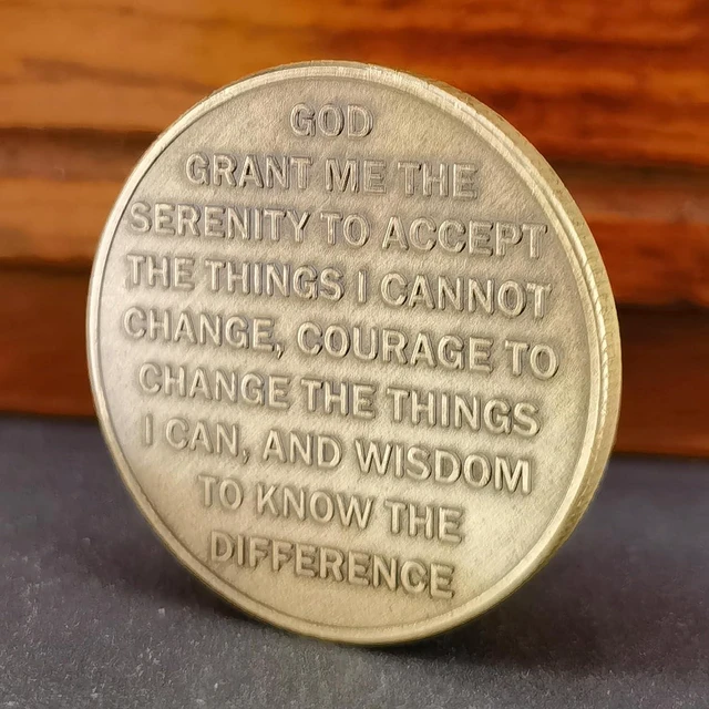 Alt view image 4 of 7 - Phoenix Rising Lucky Coin Serenity Prayer Sobriety Coin Sober Gifts for Men or Women Addiction Recovery AA Medallion (Pack of 10)