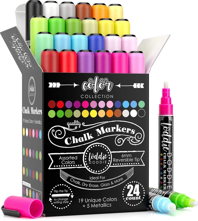 Alt view image 4 of 7 - 18x24 Rustic Framed Chalkboard Calendar and Bulletin Combo Calendar with Cork Board. 24ct Color Collection of Chalk Markers Perfect for Organizing Your Space