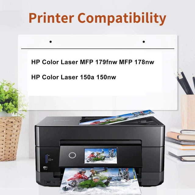 Alt view image 3 of 7 - Compatible Toner Cartridge Replacement for HP 116A W2060A Set Work for HP Color Laser MFP 179fnw MFP 178nw 150a 150nw (Black Cyan Yellow Magenta, 4-Pack)