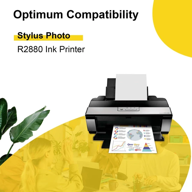 Alt view image 3 of 6 - Remanufactured T096 Ink Cartridge T096120 T096220 T096320 T096420 T096520 T096620 T096720 T096820 T096920 Compatible with Stylus Photo R2880 Ink Printers (9 Pack)
