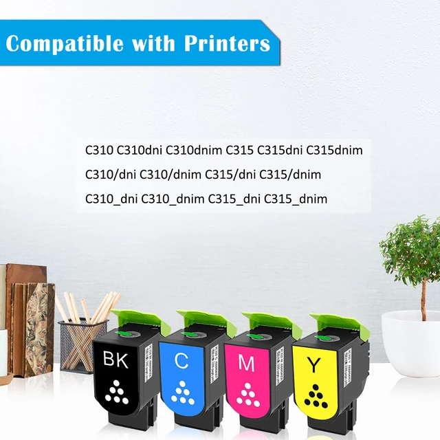 Alt view image 3 of 7 - C310 C315 4 Colors Compatible Toner Cartridges 006R04356 006R04357 006R04358 006R04359 Black 3000 Pages, C M Y 2000 Pages for Xerox Laser Printer C310 C310dni C310dnim C315 C315dni C315dnim