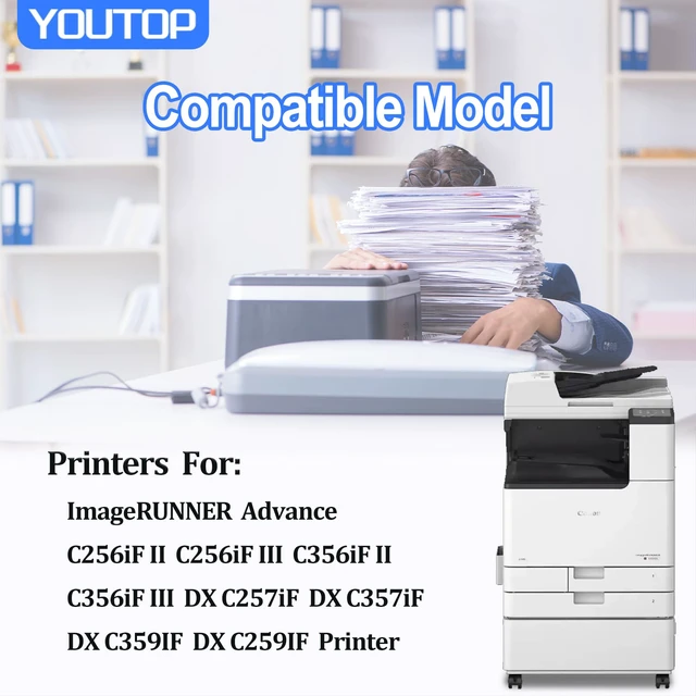 Alt view image 2 of 6 - GPR-58 GPR58 Black Toner Cartridge 2182C003AA Toner Compatible for Canon ImageRUNNER Advance C256iF C256iF C356iF C356iF DX C257iF DX C357iF DX C359IF DX C259IF Printers