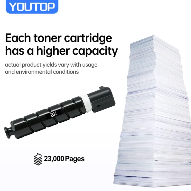 Alt view image 3 of 6 - GPR-58 GPR58 Black Toner Cartridge 2182C003AA Toner Compatible for Canon ImageRUNNER Advance C256iF C256iF C356iF C356iF DX C257iF DX C357iF DX C359IF DX C259IF Printers