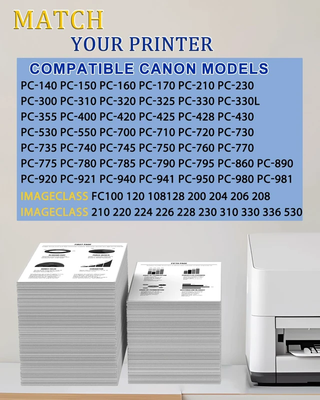 Alt view image 2 of 7 - 2 Pack E40/E20/E10/E16/E31 1491A002AA Black Toner Cartridge Compatible For Canon E40 PC170 PC920 PC921 PC940 FC-330 FC-336 FC-500 PC981 Printer (2 Pack, E40)
