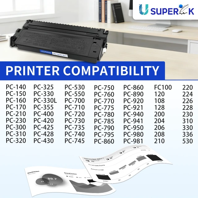 Alt view image 2 of 7 - U 2PK E40 Replacement for E40 E30 E31 E16 E20 1491A002AA Toner Compatible for Canon E40 Black Toner Cartridge for PC140 PC170 PC320 PC430 PC920 PC940 PC941 PC980 Copier (4,000 Pages)