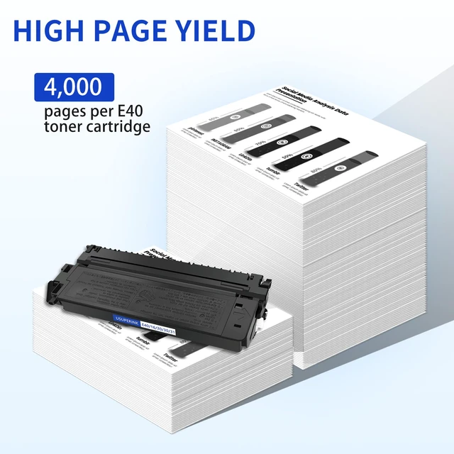 Alt view image 3 of 7 - U 2PK E40 Replacement for E40 E30 E31 E16 E20 1491A002AA Toner Compatible for Canon E40 Black Toner Cartridge for PC140 PC170 PC320 PC430 PC920 PC940 PC941 PC980 Copier (4,000 Pages)