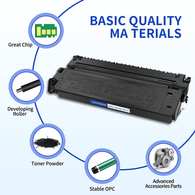 Alt view image 6 of 7 - U 2PK E40 Replacement for E40 E30 E31 E16 E20 1491A002AA Toner Compatible for Canon E40 Black Toner Cartridge for PC140 PC170 PC320 PC430 PC920 PC940 PC941 PC980 Copier (4,000 Pages)
