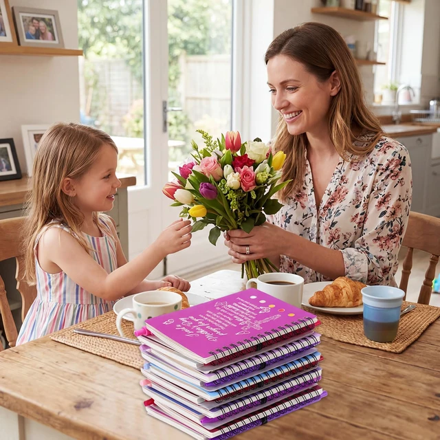 Alt view image 6 of 7 - 48 Sets Mother's Day Christian Gifts Bulk Bible Verse Spiral Notebooks with Sticky Note Religious Ballpoint Pens Prayer Journal Church Gifts for Mamas Mom Women Mother's Day