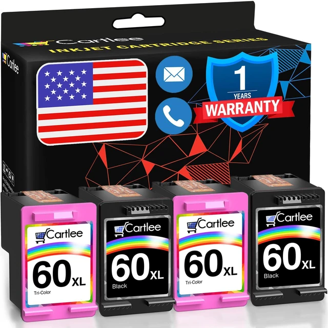 Main image of Remanufactured Ink Cartridge Replacement for HP 60XL 60 XL for Envy 100 110 120 Photosmart C4670 c4680 c4780 c4795 d110 Deskjet D2660 d2680 f2430 f4280 f4440 f4480 f4580 2 Black 2 Color