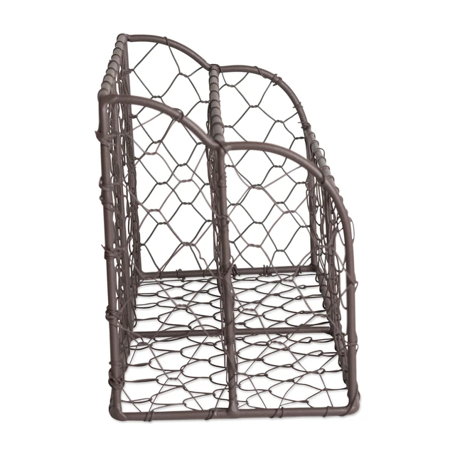 Alt view image 3 of 7 - Farmhouse Office Collection, Metal Storage, Gray, Desktop Letter Holder