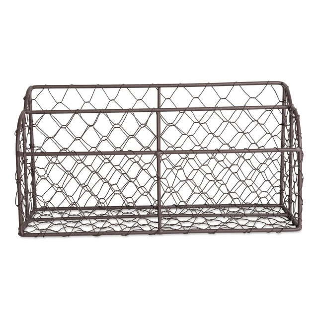 Alt view image 4 of 7 - Farmhouse Office Collection, Metal Storage, Gray, Desktop Letter Holder