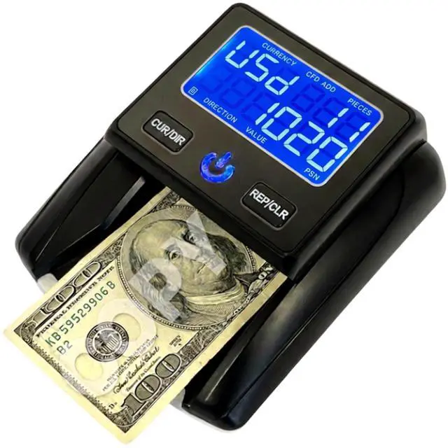 Main image of K630 Counterfeit Bill Detector for US Dollars. Checks for UV(Ultraviolet), MG(Magnetic), IR(Infrared), Paper Quality and Size