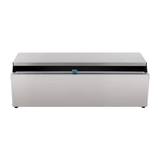 Alt view image 5 of 6 - Stainless Steel Food Wrap Dispenser - 18 Commercial Stretch Film Packing Machine with Slide Cutter