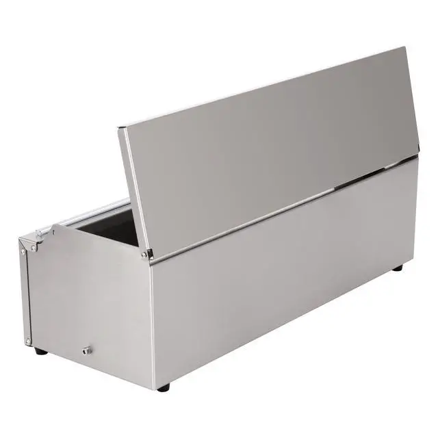 Alt view image 6 of 6 - Stainless Steel Food Wrap Dispenser - 18 Commercial Stretch Film Packing Machine with Slide Cutter