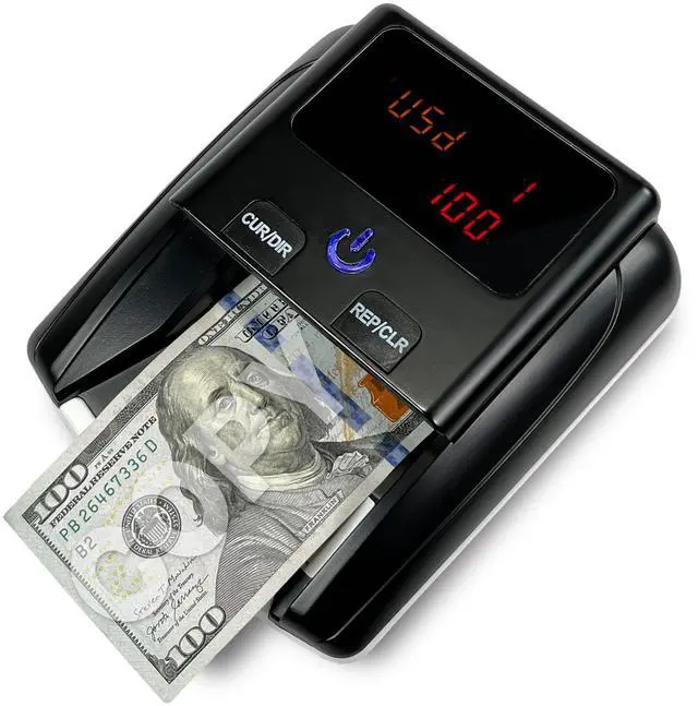 Main image of K605 Counterfeit Bill Detector for US Dollars, Automatic 4 Ways Feeding, Checks for UV(Ultraviolet), MG(Magnetic), IR(Infrared), Paper Quality and Size, Verifies Currency Denomination