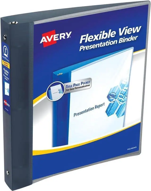 Main image of Flexible View 3 Ring Binder, 1 Inch Round Rings, 1 Gray Binder (17676) (Pack of 12)