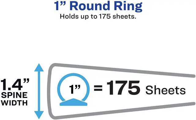 Alt view image 3 of 6 - Flexible View 3 Ring Binder, 1 Inch Round Rings, 1 Gray Binder (17676) (Pack of 12)
