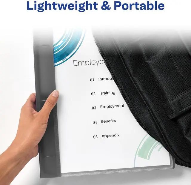 Alt view image 6 of 6 - Flexible View 3 Ring Binder, 1 Inch Round Rings, 1 Gray Binder (17676) (Pack of 12)
