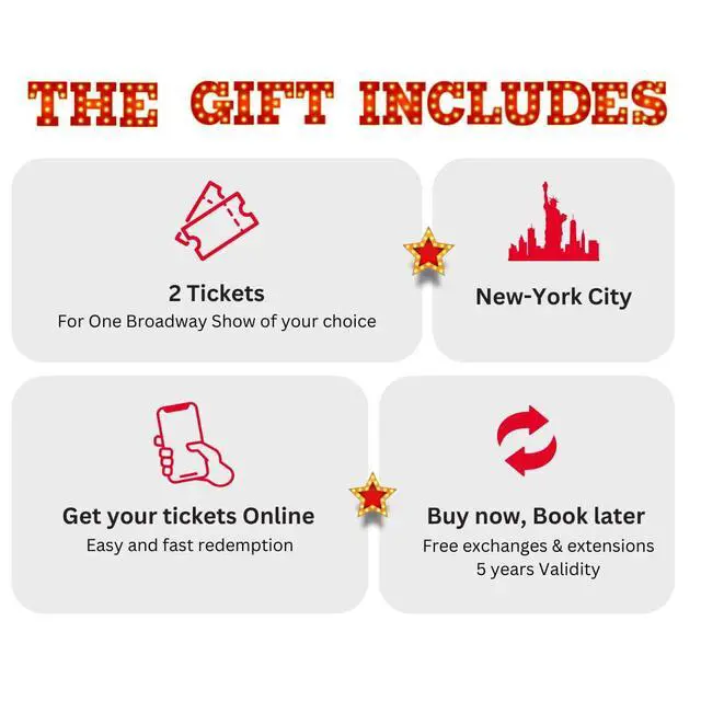 Alt view image 3 of 6 - Experience Gift - The Broadway Show of Your Choice - 2 Tickets | Easy and Fast Booking Online, Choose your Date and Time, Unique Broadway Show Gift Idea, 5-Year Validity