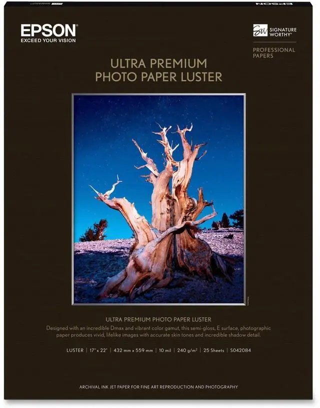 Main image of Ultra Premium Photo Paper LUSTER (17x22 Inches, 25 Sheets) (S042084), White