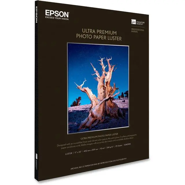 Alt view image 2 of 2 - Ultra Premium Photo Paper LUSTER (17x22 Inches, 25 Sheets) (S042084), White