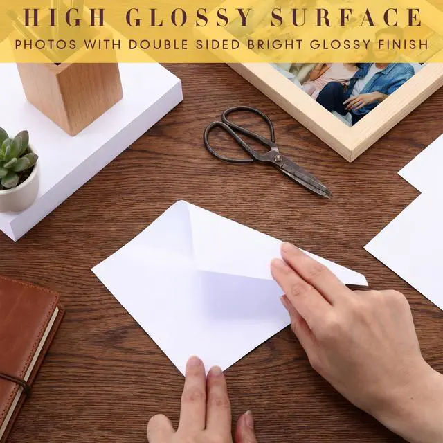 Alt view image 6 of 6 - 1000 Sheets Photo Paper 5x7 in Glossy Double Sided 54lbs 9.5mil 200gsm Photo Paper Glossy Card Stock for Ink Jet Printing Printer Making Pictures Calendar Greeting Card Printing