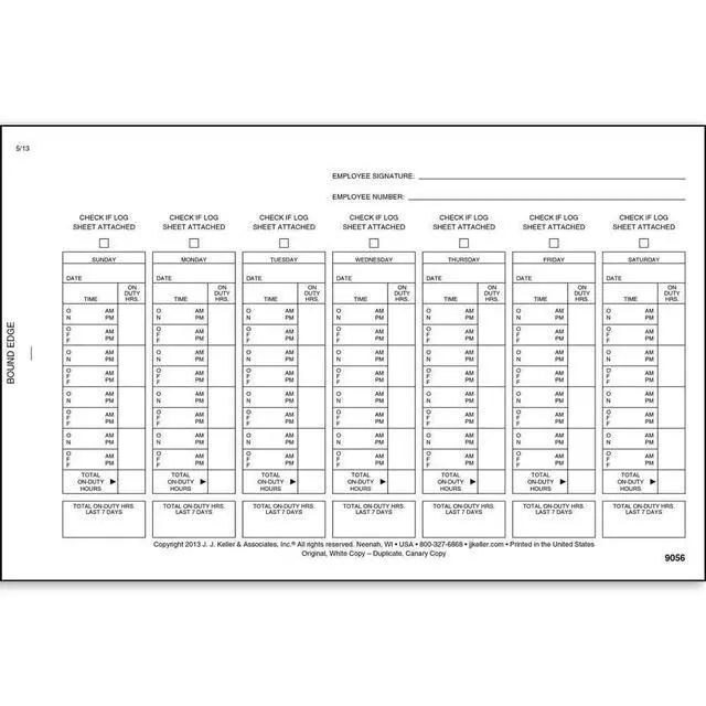 Alt view image 3 of 6 - J. J. Keller Driver Exemption Log Book 25-pk. for Short-Haul Operations - Book Format with 18 Sets, 2-Ply with Carbon, 8.5" x 5.5"