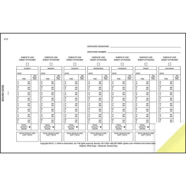 Alt view image 4 of 6 - J. J. Keller Driver Exemption Log Book 25-pk. for Short-Haul Operations - Book Format with 18 Sets, 2-Ply with Carbon, 8.5" x 5.5"