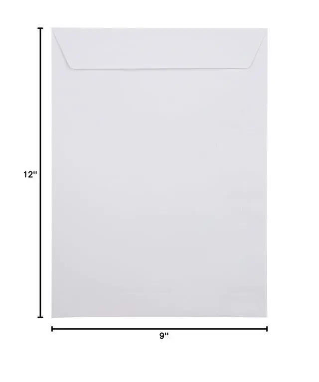 Alt view image 6 of 6 - 9 x 12 Open End Window Envelopes | Bright White | 28lb. Text | 1,000 Qty