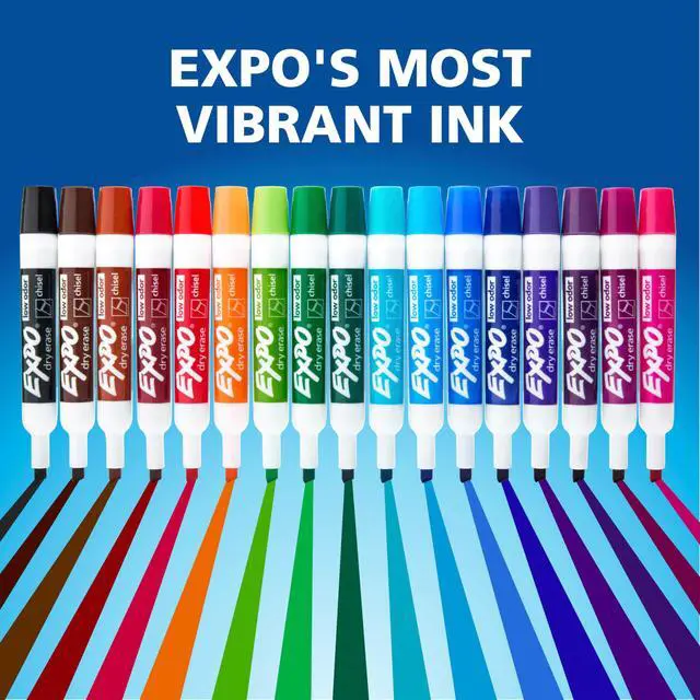 Alt view image 6 of 6 - Dry Erase Markers, Chisel Tip, Black, Low-Odor, Pack of 36, Perfect for Whiteboards, Non-Porous Surfaces & Home Offices