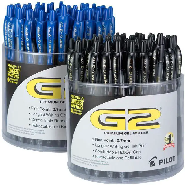Main image of G2 Premium Gel Roller Pens, Bold Point, Gel Ink Pens, 1 mm, Pack of 144, Black, Blue - Ideal for School, Journaling & Office Writing