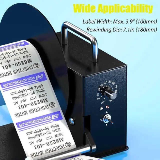 Alt view image 4 of 6 - Automatic Label Rewinder, Auto-Sync Thermal Label Rewinder, 2-Way Label Rewinding Machine for Ø1.6/3.0" Cores, Supports No Core Rewinding, Max. Ø7.1 Label Roll (R3 Pro)