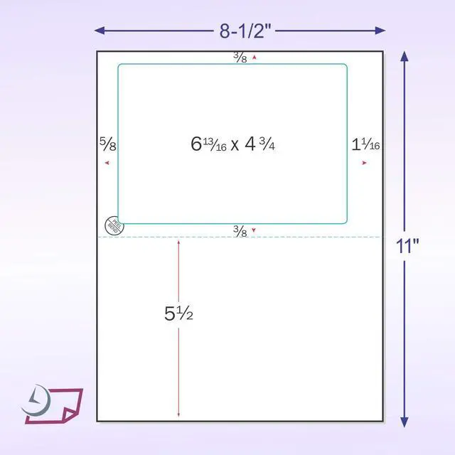 Alt view image 3 of 6 - 500 Sheets Click Ship Integrated Labels with Tear Off Receipt, Designed for Printing Online Labels. 8-1/2" x 11" Sheet with one Label 6.8125" x 4.75", Use for USPS, Ebay, Paypal, ETC