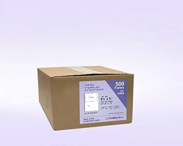 Alt view image 4 of 6 - 500 Sheets Click Ship Integrated Labels with Tear Off Receipt, Designed for Printing Online Labels. 8-1/2" x 11" Sheet with one Label 6.8125" x 4.75", Use for USPS, Ebay, Paypal, ETC