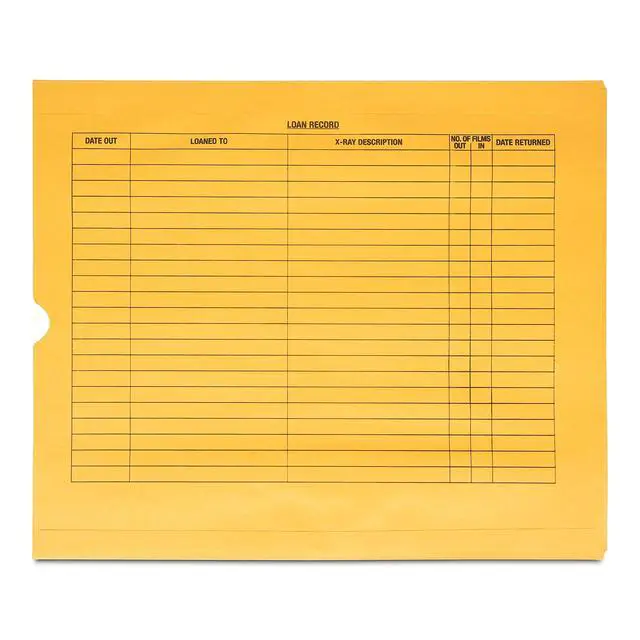 Alt view image 2 of 6 - Negative Preserver Envelope | 10-½ x 12-½ | Box of 500 | Made in the USA | Heavy Duty Preprinted X-Ray Jacket | Offset Thumb Cut | Ideal for Radiology Departments and Medical Offices