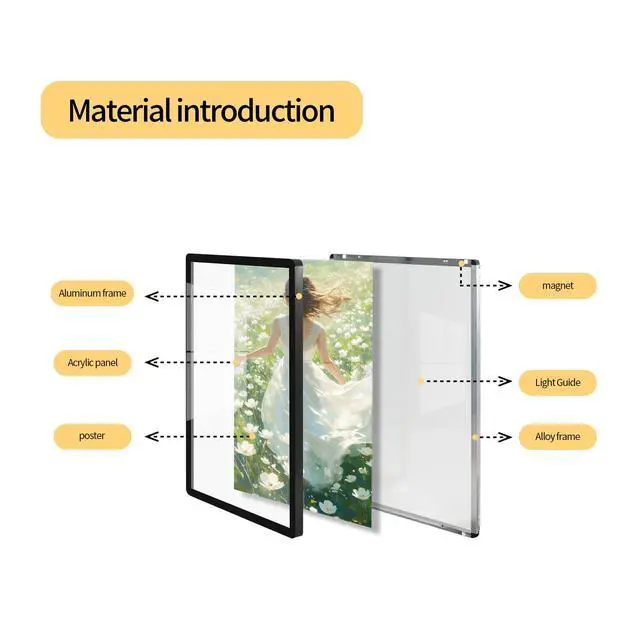 Alt view image 6 of 6 - LED Light Box Frame | 16x24 Cinema Light Box for Posters & Wall Art | Lighted Digital Signage Display & Advertising Sign