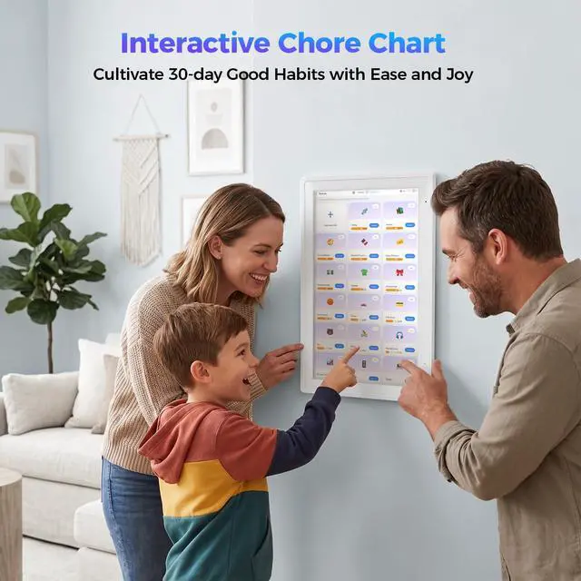 Alt view image 5 of 6 - Digital Calendar 15.6 inch Wall Planner Electronic Calendars & Chore Chart, Smart Touchscreen Display for Family Office Schedule & Routine, Meal Planning, No Subscription, Wall & Desk Mountable Gifts