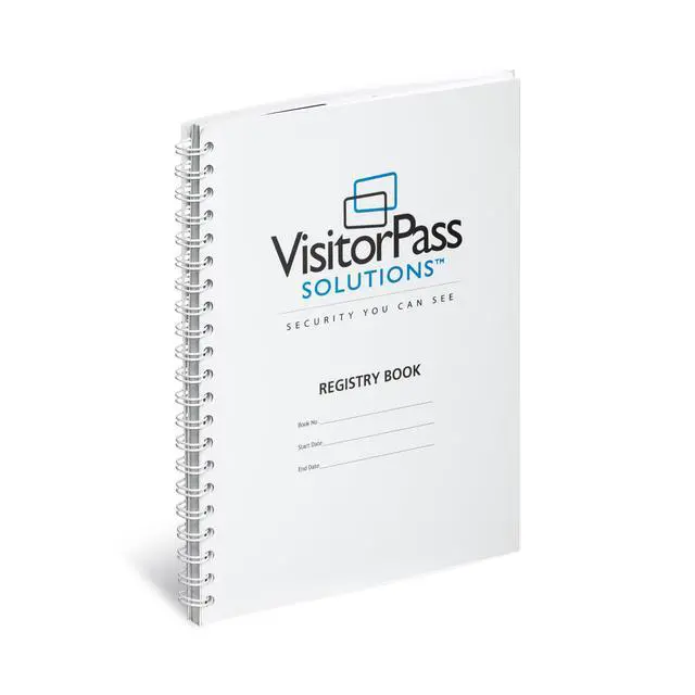 Alt view image 6 of 6 - Visitor Log Book, Spiral-Bound Visitor Badges, Guest Register Book, Carbon Copy - 150 Badges