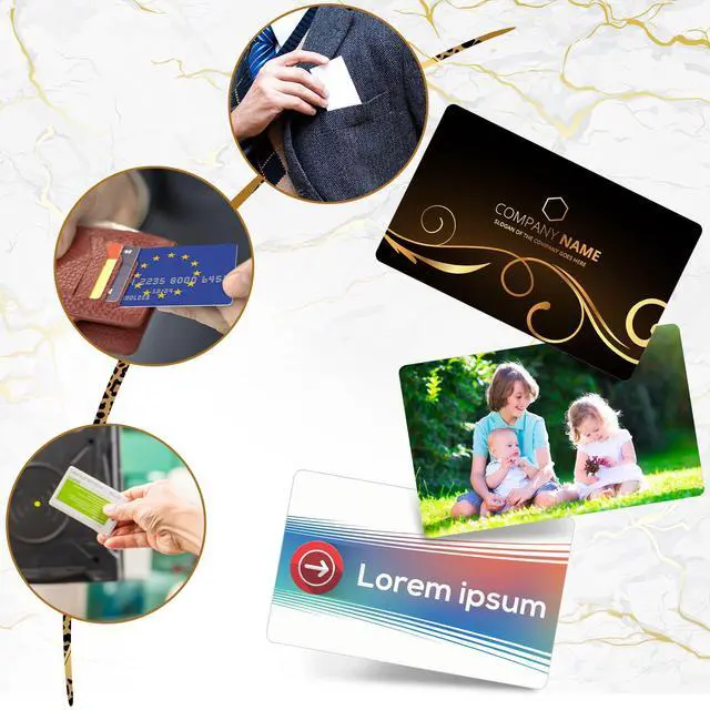 Alt view image 4 of 6 - 1000 Pcs White Sublimation Business Card Blanks Double Sides Aluminum Sublimation Name Cards Blanks for Office Business DIY Printing Engrave Photo ID Badge Gifts