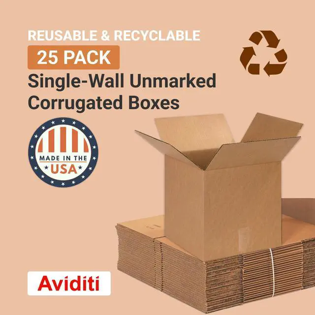 Alt view image 3 of 6 - 131313 Cube Corrugated Cardboard Box 13" L x 13" W x 13" H, Kraft, For Shipping, Packing and Moving (Pack of 25)