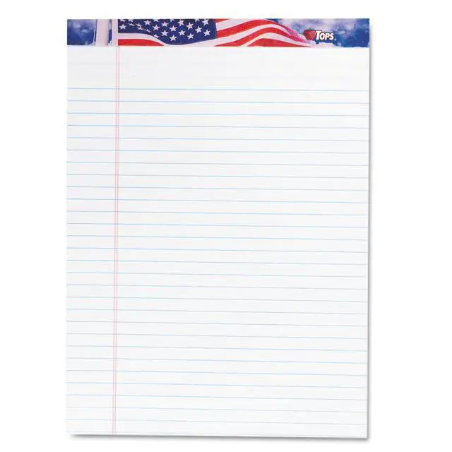 Alt view image 2 of 3 - 75111 American Pride Writing Pad, Legal/Wide, 8 1/2 x 11 3/4, White, 50 Sheets (Pack of 72)