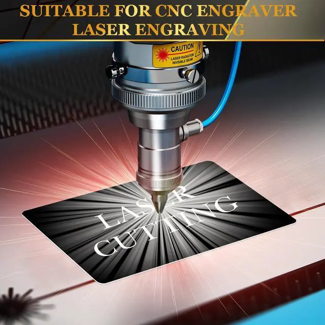 Alt view image 3 of 6 - 1000 Pcs Metal Business Card Blanks Bulk Aluminum Sheet Business Card 3.38 x 2.12" for Customize Office Name Laser Engraving CNC Graduation Gift (Black)