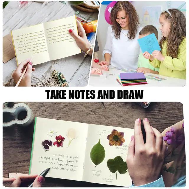 Alt view image 6 of 6 - 300 Pack Mini Notebooks Bulk Small Notepad Unlined Journals Pocket Blank Sketchbooks Kids Students Gifts Back to School Supplies 4 x 4 Inch 24 Sheets(Colorful)