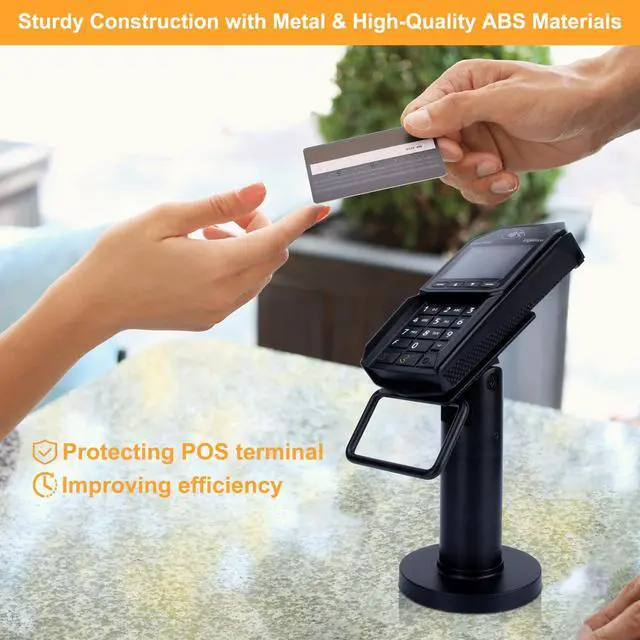 Alt view image 4 of 6 - POS Terminal Stand for Ingenico Lane/3000/3600/7000/8000 | Point of Sale Square Card Reader Terminal Holder, Tilt & Swivel Metal POS Stand with Installation Tools, Screw-in & Adhesive