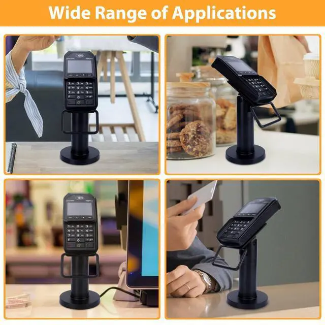 Alt view image 6 of 6 - POS Terminal Stand for Ingenico Lane/3000/3600/7000/8000 | Point of Sale Square Card Reader Terminal Holder, Tilt & Swivel Metal POS Stand with Installation Tools, Screw-in & Adhesive