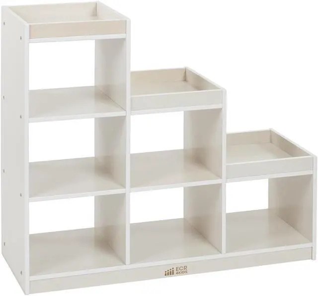 Main image of 3-2-1 Double-Sided Cube Storage Organizer, Classroom Furniture, White Wash
