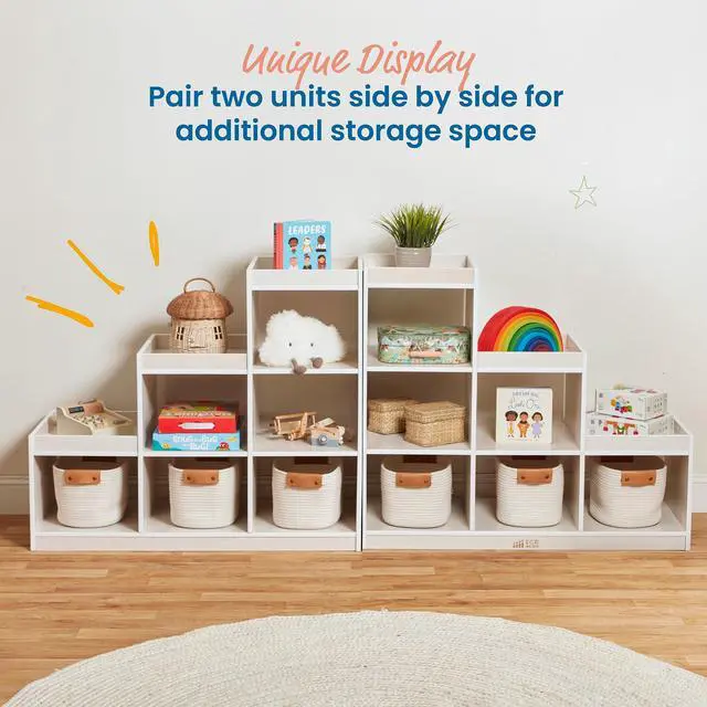 Alt view image 5 of 6 - 3-2-1 Double-Sided Cube Storage Organizer, Classroom Furniture, White Wash